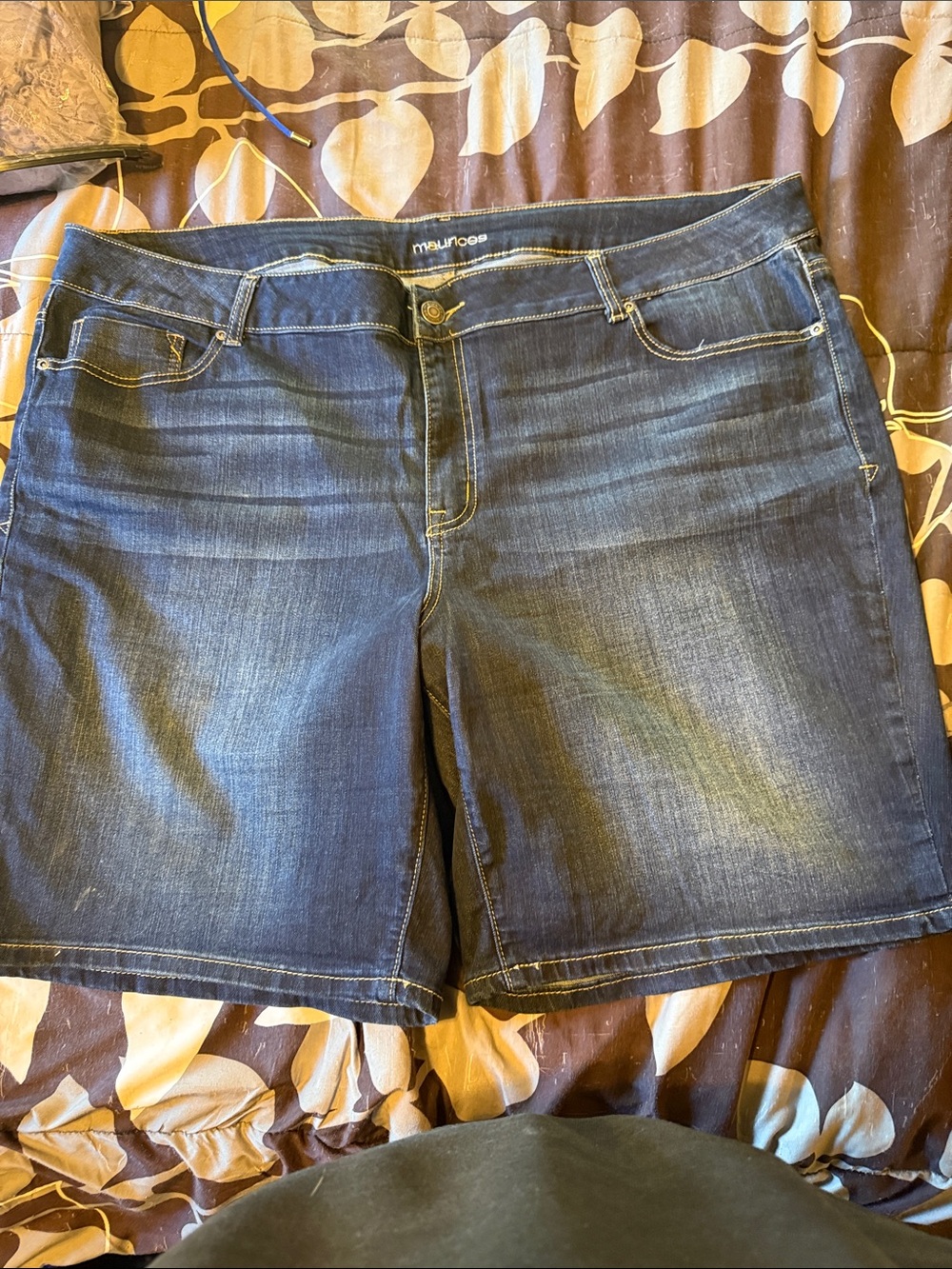 Maurices Dark Blue Denim Bermuda Shorts